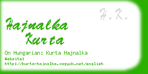 hajnalka kurta business card